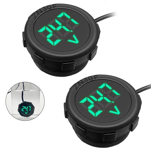 2 Stück Dc 4v-100v Digitalanzeige Led-voltmeter Wasserdichter Spannungsanzeige-batterietester Für Auto, Motorrad, Boot, Lkw, Wohnwagen, Marine (grün)