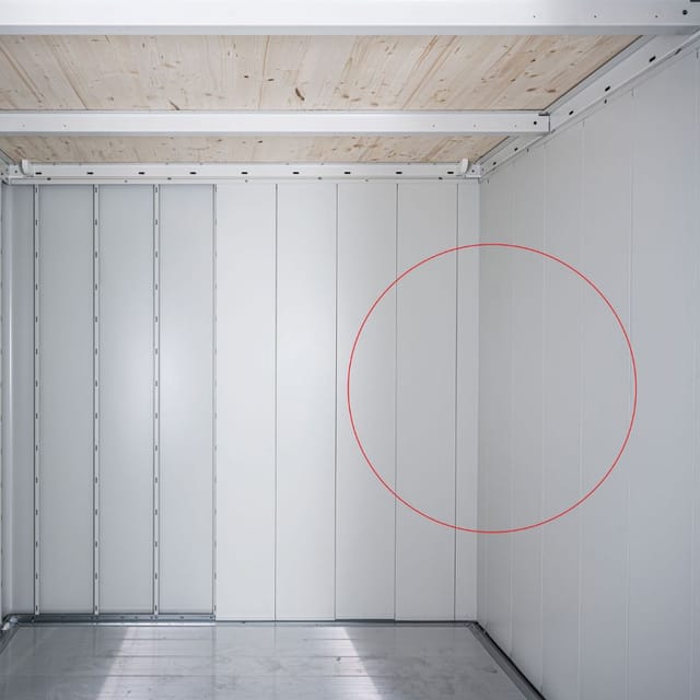 BIOHORT Gerätehaus-Innenwand »Neo«, Gr. 1B, BxH: 27,9 x 54,3 cm, Doppeltür - grau