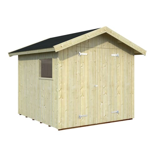 PALMAKO Gartenhaus »Nils«, BxT: 233 x 239 cm (Außenmaß), Fichtenholz - braun
