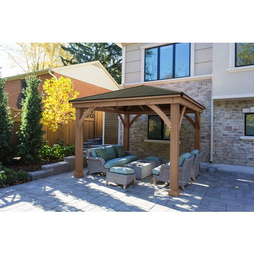 Westmann Holzpavillon »Devon«, Walmdach, rechteckig, BxHxT: 366 x 320 x 366 cm - beige