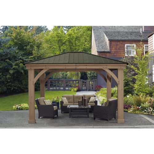 Westmann Holzpavillon »Devon«, Walmdach, rechteckig, BxHxT: 427 x 317 x 366 cm - beige