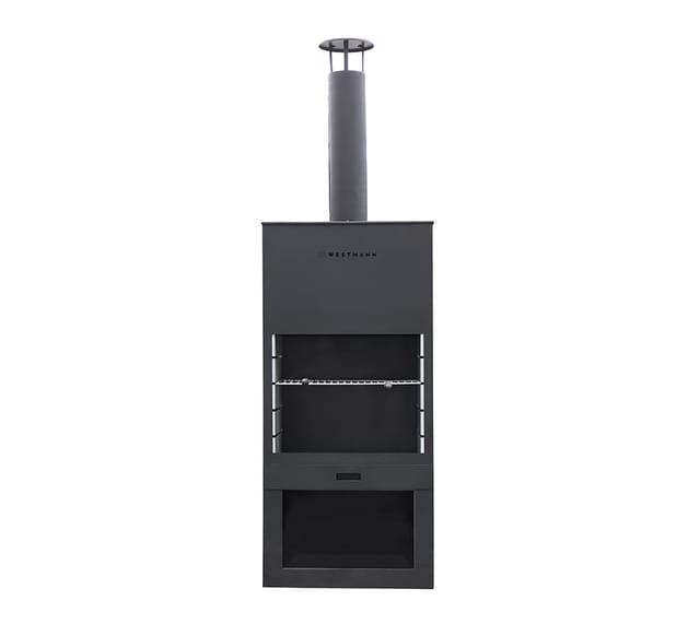 Westmann Gartenkamin, BxHxT: 70 x 229 x 41 cm - schwarz