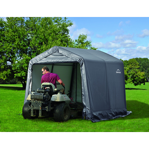 SHELTERLOGIC Gartenhaus »Zeltgarage«, Kunststoff, BxHxT: 240 x 240 x 240 cm (Außenmaße inkl. Dachüberstand) - grau Bild 4