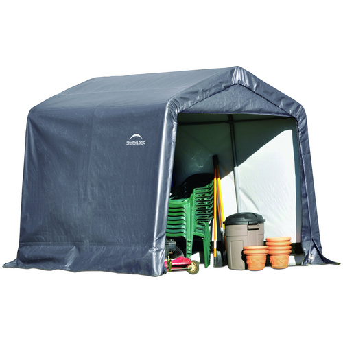 SHELTERLOGIC Gartenhaus »Zeltgarage«, Kunststoff, BxHxT: 240 x 240 x 240 cm (Außenmaße inkl. Dachüberstand) - grau Bild 5