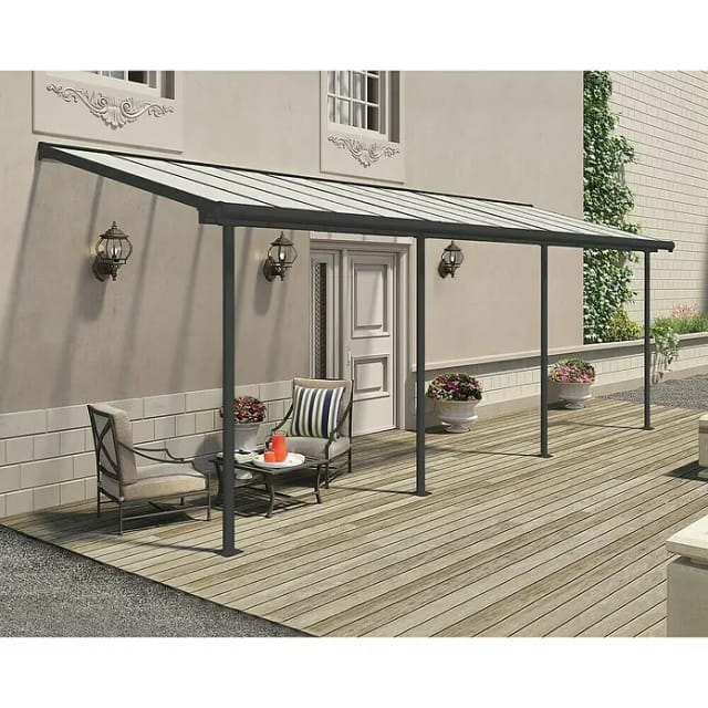 PALRAM Terrassendach »Sierra«, Breite: 670 cm, Dach: Polycarbonat (PC), anthrazit - grau
