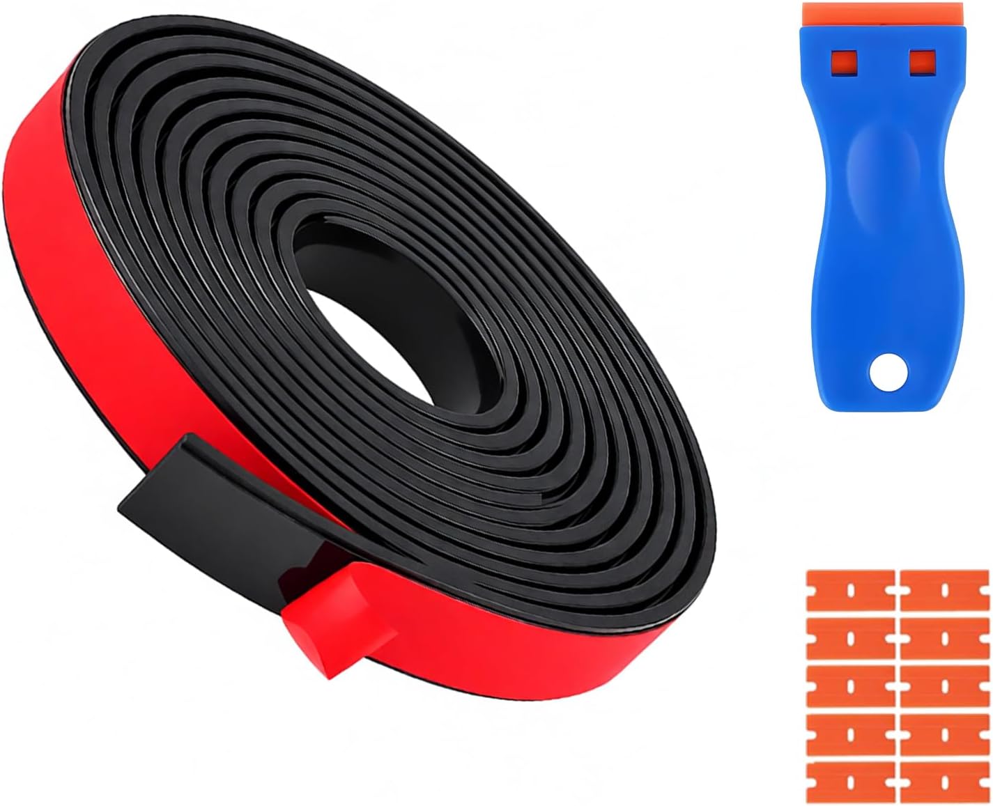 1 Selbstklebender Gummistreifen, 20 Mm X 3 Mm X 5,5 M, Schwarzes Epdm-material, Zur Abdichtung Von Holz-metall-fugen