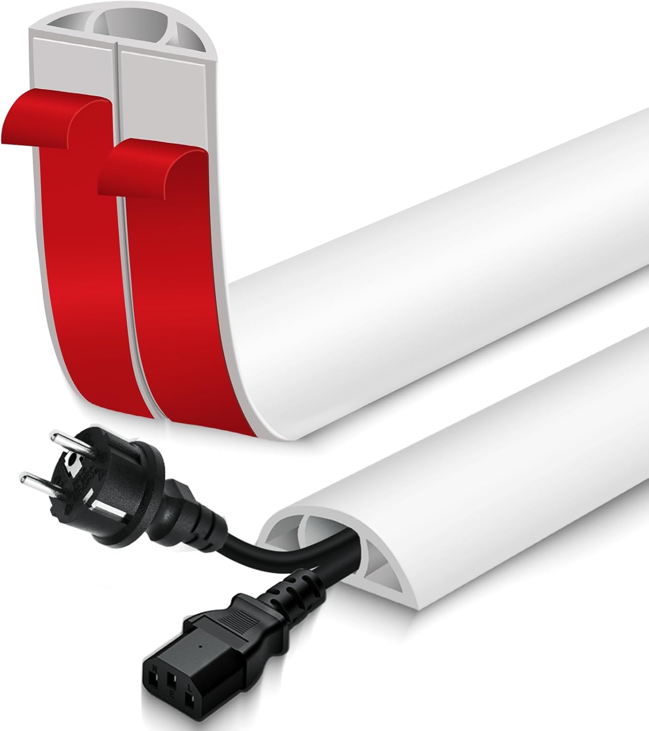 1 Flexible Pvc-klebe-kabelkanal-bodenwanne 30 Mm Für Büro, Zuhause, Garage
