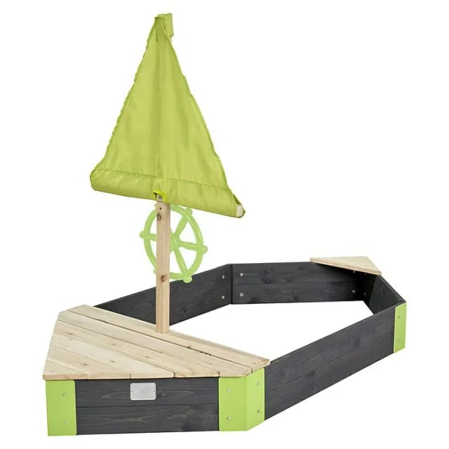 EXIT Toys Sandkasten, BxL: 90 cm x 190 cm, Zedernholz grau
