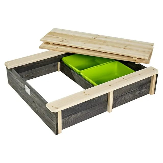 EXIT Toys Sandkasten, BxL: 77 cm x 94 cm, Zedernholz grau