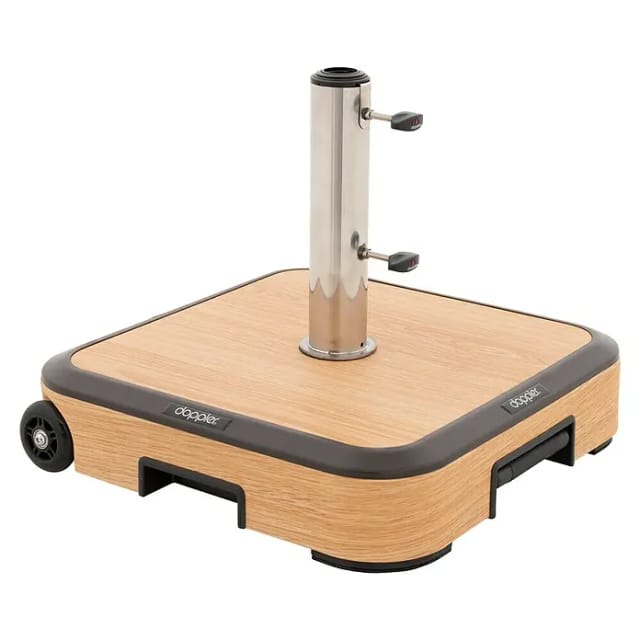 DOPPLER Sockel-Trolly, Beton/Aluminium, BxHxL: 51 x 16 x 51 - braun