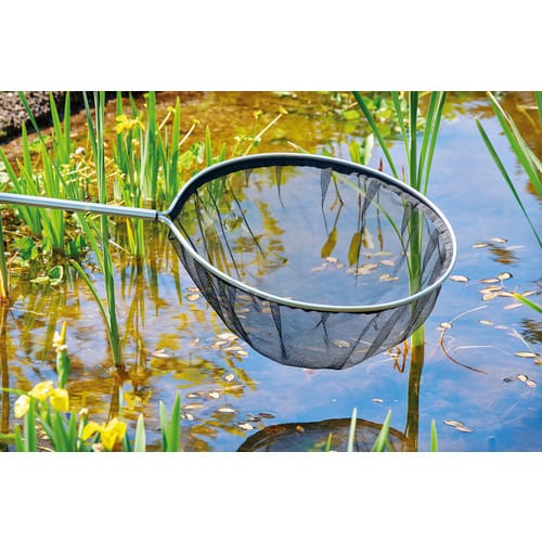 OASE Kescher, große Fische, kleine Teichbewohner, feine Algen, Aluminium56 cm - schwarz