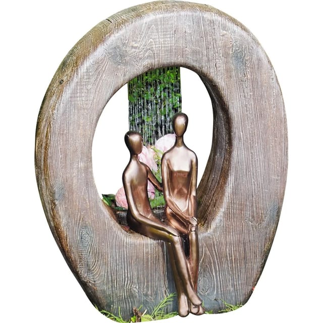 GRANIMEX Teichfigur »Paris und Helena«, Polystone, natur/bronzefarben - braun