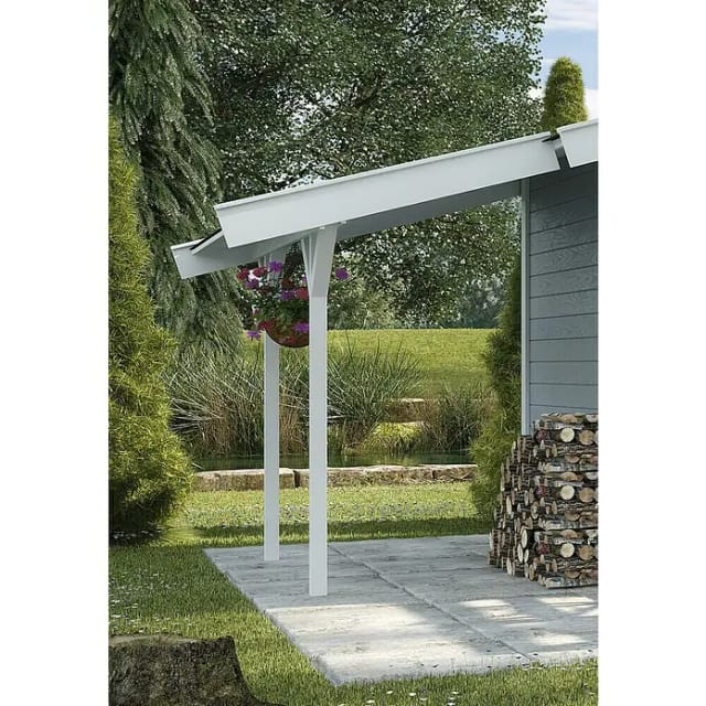WEKA Schleppdach, BxLxT: 48 x 205 x 205 cm,europäische Fichte - weiss