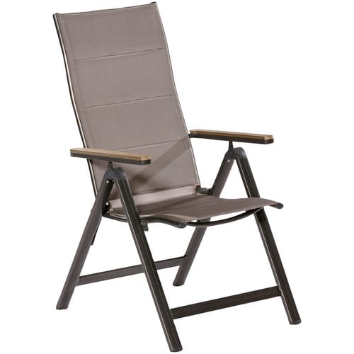 MERXX Gartenmöbelset »Trivero«, 4 Sitzplätze, Aluminium/Textil - braun