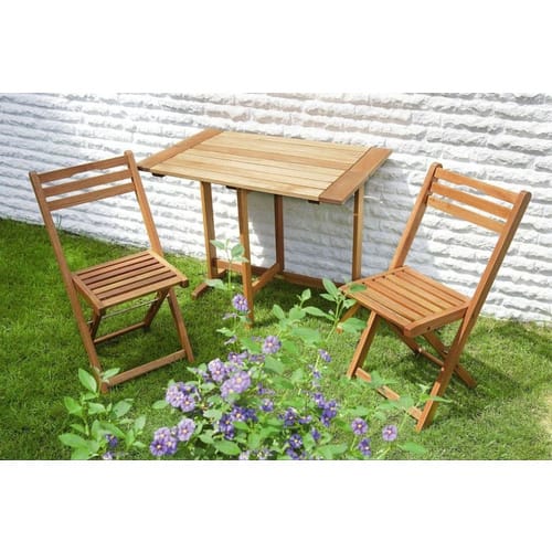 MERXX Klapptisch, BxHxT: 60 x 72 x 90 cm, Tischplatte: Eukalyptusholz - beige