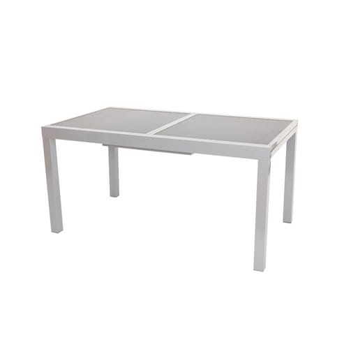 MERXX Gartenmöbelset »Carrara«, 4 Sitzplätze, Aluminium/Textil - silberfarben