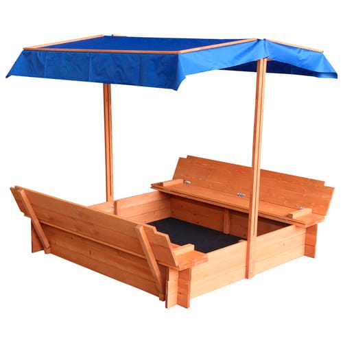HOME DELUXE Sandkasten, 110 x 110 x 110, holzfarben - braun