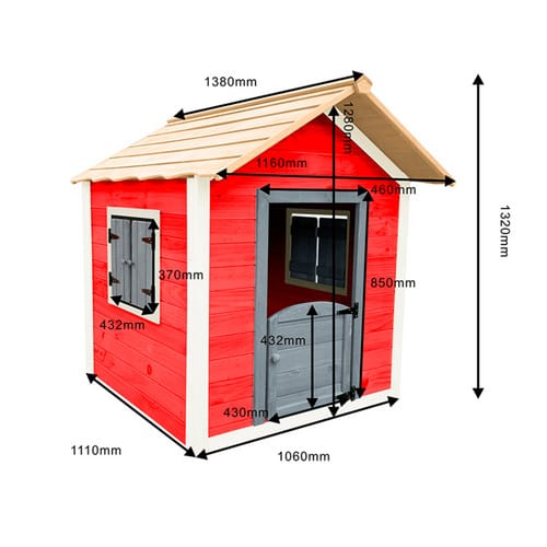 HOME DELUXE Spielhaus, BxHxT: 118,2 x 132,5 x 111 cm, rot
