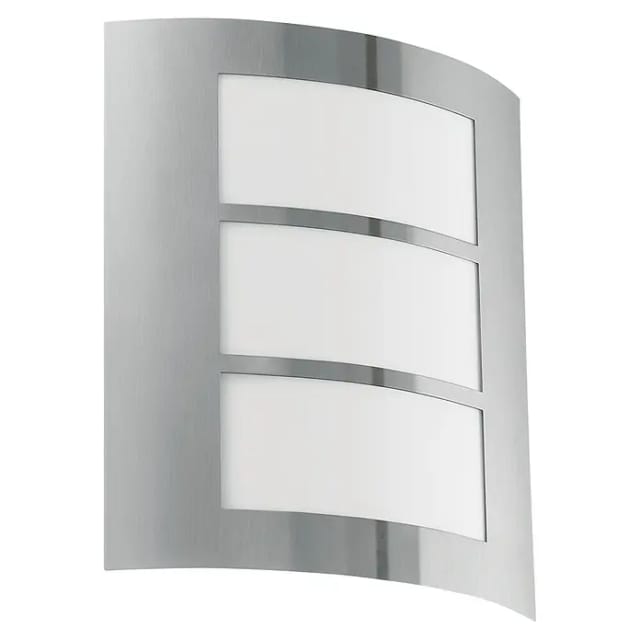 EGLO Außenwandleuchte »CITY«, max. 60W, E27, weiss, (HxL): 26 x 23,5 cm - silberfarben
