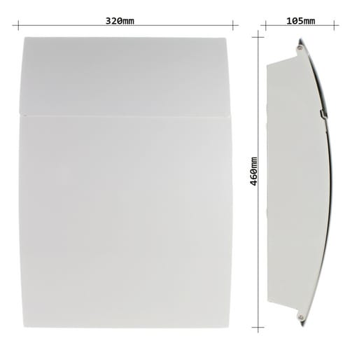 Rottner Tresor Briefkasten »Wörthersee«, weiß, Stahl, (B x H:) 32 x 44,5 cm - weiss