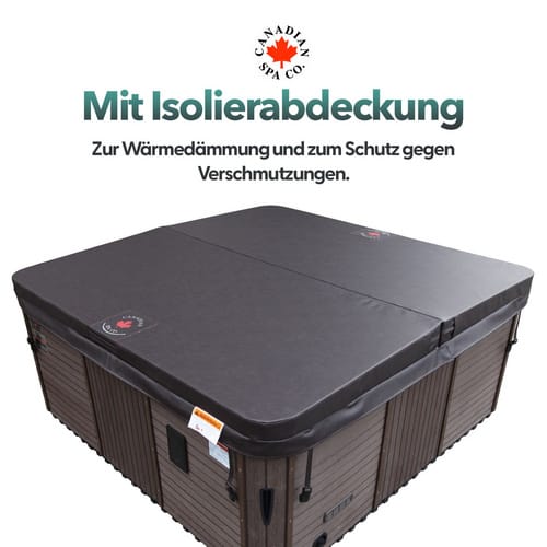 Canadian Spa Whirlpool »Alberta AI«, 240 x 216 x 93 cm, 6 Personen, mit Soundsystem und LED - braun