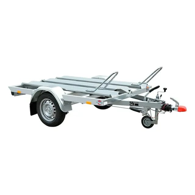 STEMA Motorradanhänger »MT 850 BS2«, 2 Standschienen - silberfarben