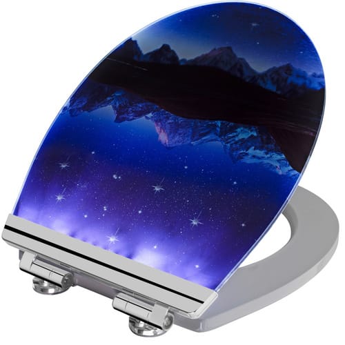CORNAT WC-Sitz »LED«, MDF, Reversed Edge, mit Softclose-Funktion - blau