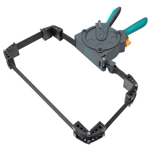 WOLFCRAFT Rahmenbandspanner, schwarz/türkis