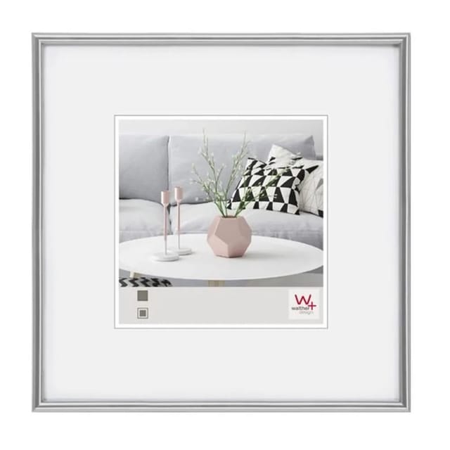 Walther Design Bilderrahmen »GALERIA«, BxL: 41,1 x 41,1 cm, silberfarben, Kunststoff