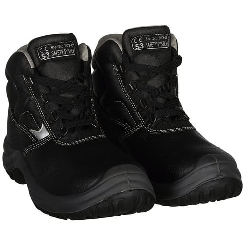 BULLSTAR Sicherheitsstiefel, schwarz, Büffelleder - Größe 46