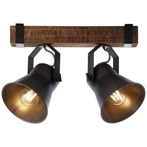 BRILLIANT Deckenleuchte »PLOW«, 2-flammig, 10 W, BxHxT: 400 x 240 x 170 mm, IP 20 - schwarz