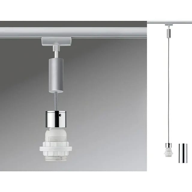 PAULMANN Pendelleuchte »Urail 2Easy Basic«, Metall, chromfarben - silberfarben