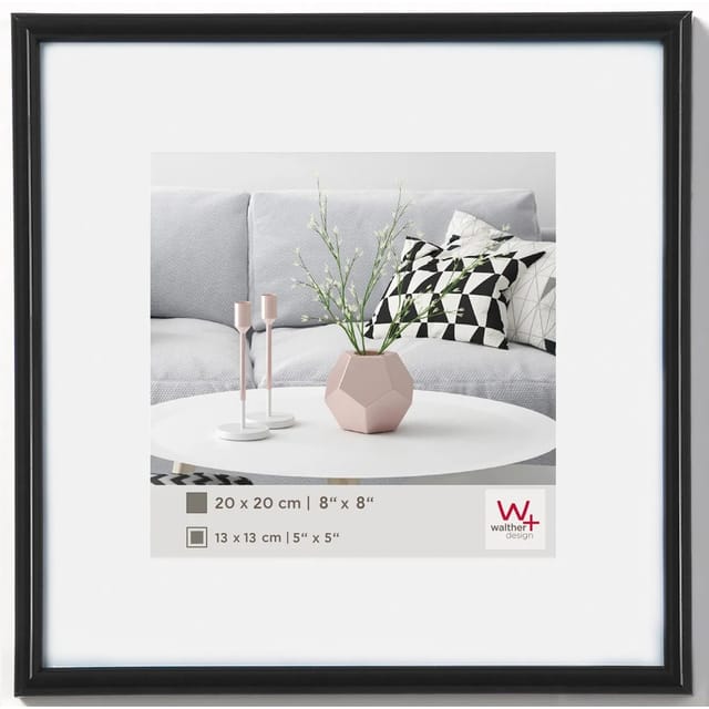 Walther Design Bilderrahmen »GALERIA«, BxL: 21,3 x 21,3 cm, Schwarz, Kunststoff