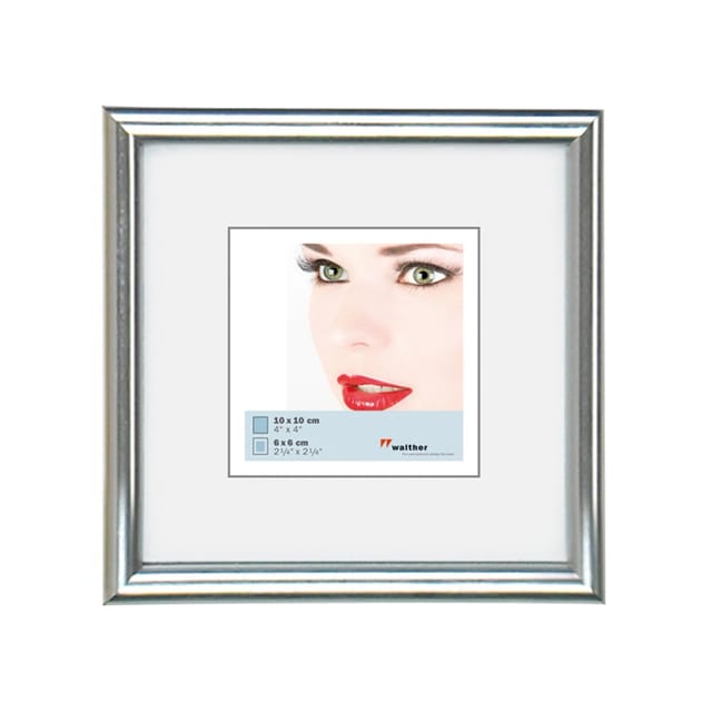 Walther Design Bilderrahmen »GALERIA«, BxL: 21,3 x 21,3 cm, silberfarben, Kunststoff