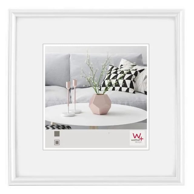 Walther Design Bilderrahmen »GALERIA«, BxL: 21,3 x 21,3 cm, weiß, Kunststoff - weiss