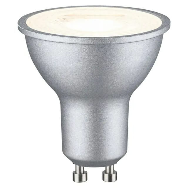 PAULMANN Leuchtmittel, GU10, 7W, 460LM, 2700K, chrom - transparent