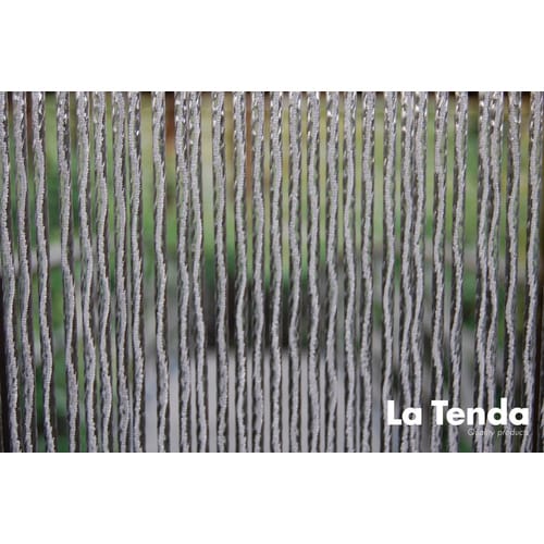 La Tenda Türvorhang, BxH: 100 cm x 230 cm, transparent-weiß, Polyvinylchlorid/Aluminium - weiss