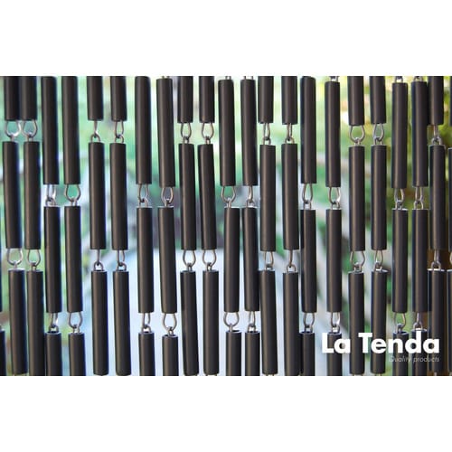 La Tenda Türvorhang, BxH: 100 cm x 230 cm, anthrazit, Polyethylen/Aluminium - schwarz