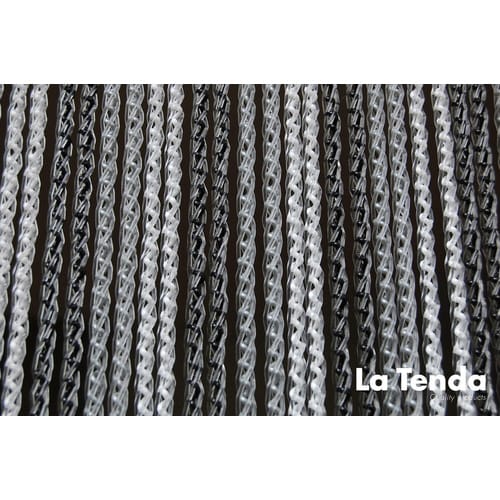 La Tenda Türvorhang, BxH: 90 cm x 210 cm, schwarz/weiß/grau, Polyvinylchlorid/Aluminium