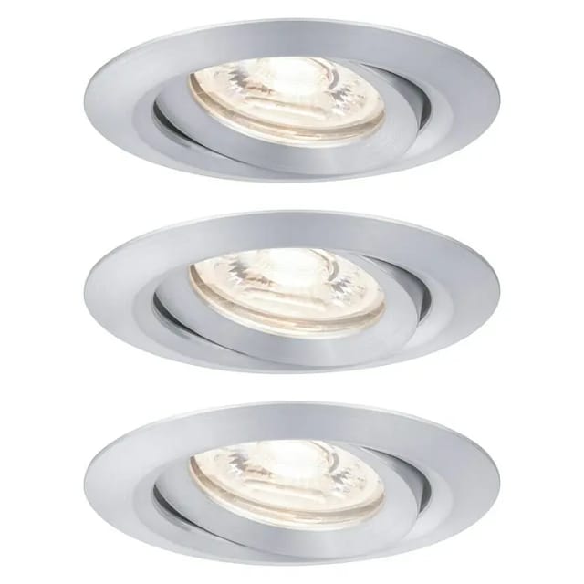 PAULMANN Einbauleuchte, LED, 310 lm, warmweiß, IP23, schwenkbar - silberfarben