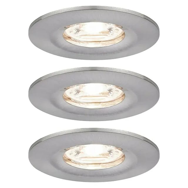 PAULMANN Einbauleuchte, LED, 310 lm, warmweiß, IP44 - silberfarben