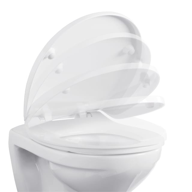 PRESSALIT® WC-Sitz »Calmo«, BxL: 37 x 45 cm, oval, weiß - weiss