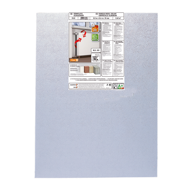 Climapor Dämmplatte, BxL: 60 x 80 cm, Stärke: 10 mm, Polystyrol XPS - weiss