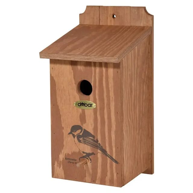 DOBAR Nistkasten, BxHxT: 18 x 35 x 17 cm, Holz, Flachdach - braun