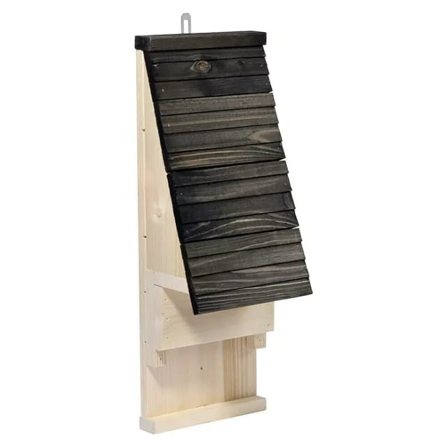 DOBAR Fledermauskasten, Holz, schwarz, für Fledermäuse