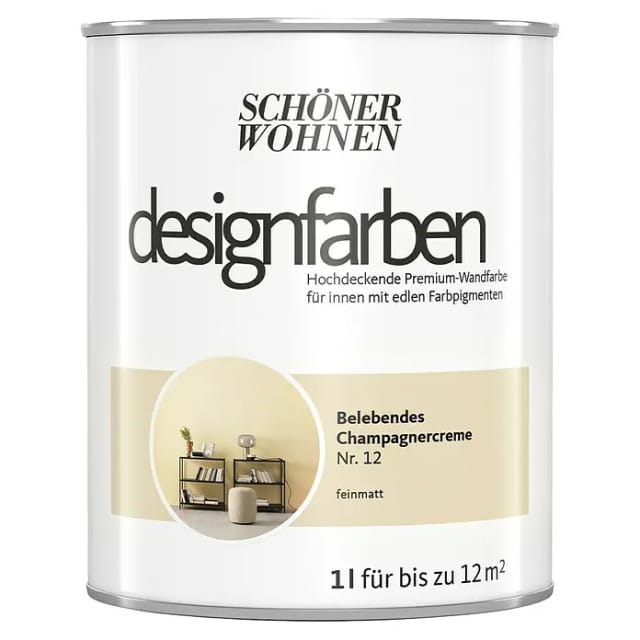 SCHÖNER WOHNEN FARBE Innenfarbe »Designfarben«, Belebendes Champagnergelb, matt