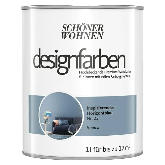 SCHÖNER WOHNEN FARBE Innenfarbe »Designfarben«, Inspirierendes Horizontblau, matt