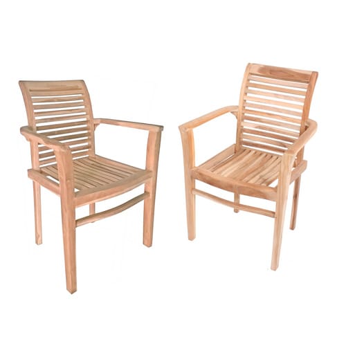 GARDEN PLEASURE Stapelstuhl »JAVA«, BxH: 65 x 97 cm, Teakholz - beige