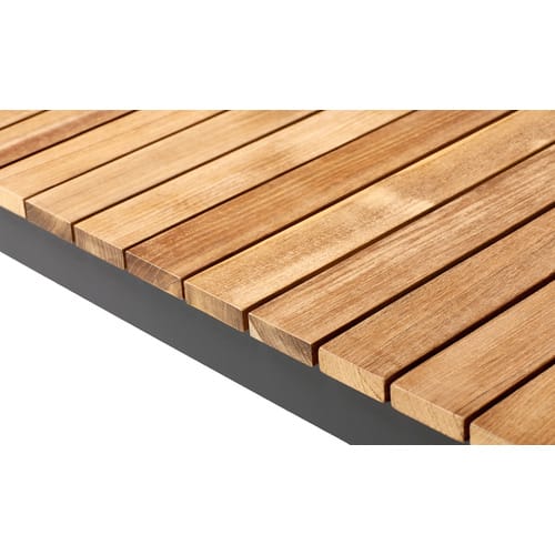 Cinas Gartentisch »Mood«, BxHxL: 100 x 74 x 167,5 cm, Tischplatte: Teakholz - grau
