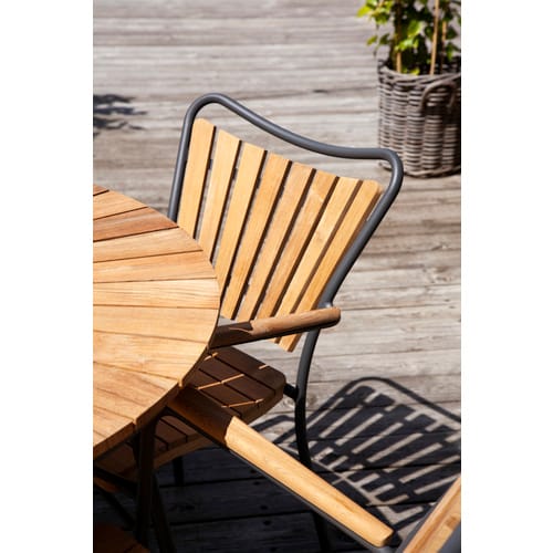 Cinas Gartentisch »Ellen«, ØxH: 110 x 73 cm, Tischplatte: Teakholz - grau